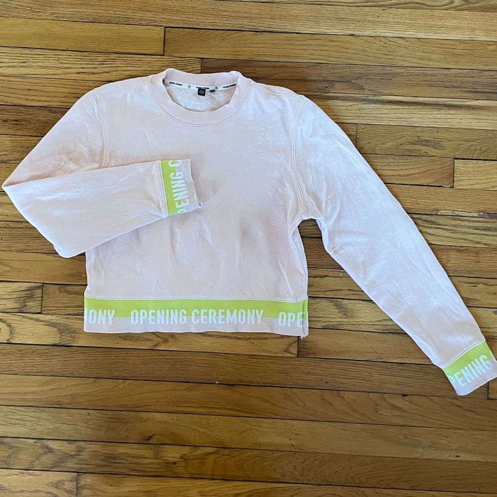 Opening Ceremony Cropped Logo Sweatshirt